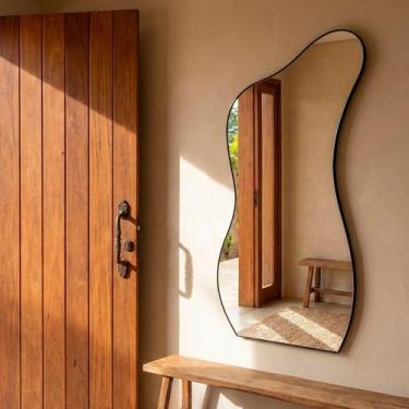 Imagem de Espelho De Parede Orgânico Sala Lavabo 60x110cm - Mod. Curves - REI DO