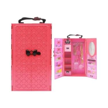 Imagem de Guarda-Roupa De Plástico Para Casa De Bonecas DIY Infantil, Acessórios
