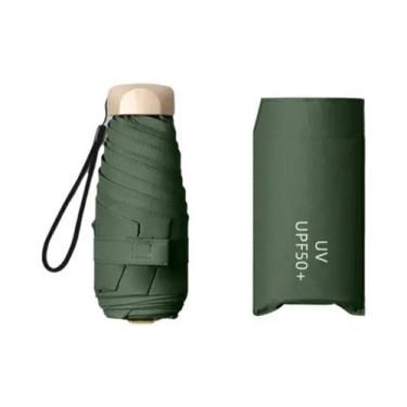 Imagem de Guarda-chuva Compacto Ultra-Leve Com Proteção UV, Dobrável, Cabo De Aç