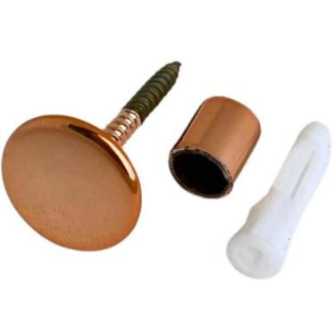 Imagem de Gancho Cabide Pino 1,5cm de Metal Rose para Fixar Espelhos de Parede D