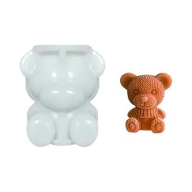 Imagem de Forma De Silicone 3D Urso Para Gelo (1-8 Peças) - DIY Para Sorvetes, C