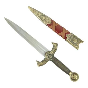 Imagem de Espada Adaga King Arthur Cavaleiro Templário Haste em Aço Ornamento De