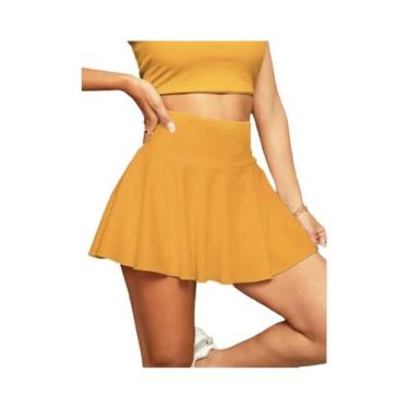 Imagem de Saia De Tênis Plissada De Cintura Alta Para Mulheres, Secagem Rápida, 