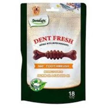 Imagem de Petisco Natural Para Cachorro Dent Fresh Escova 360  Óleos De Salmão E