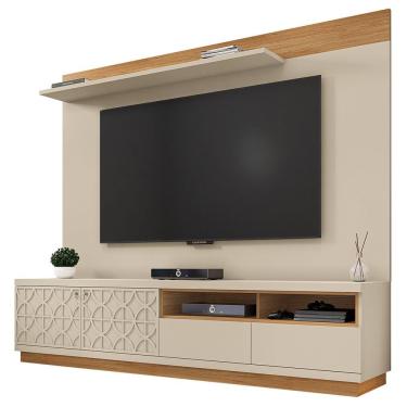 Imagem de Rack Com Painel Para Tv Até 75 Polegadas Renda 218cm Caemmun