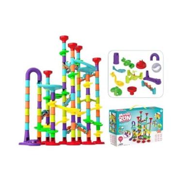 Imagem de Blocos De Montar 3D Para Pista De Bolinhas Infantil, Brinquedo DIY Lab