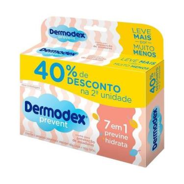 Imagem de Creme para Prevenção de Assaduras Dermodex Prevent 2 Unidades com 60g 