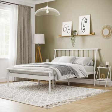 Imagem de Cama Queen em Aço Begônia CabeCasa MadeiraOriginals - CabeCasa Madeira