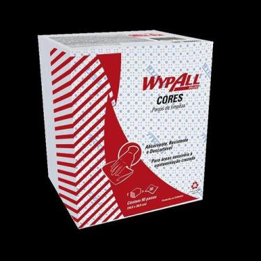 Imagem de Pano de Limpeza WypAll X50 Azul com 50 panos Kimberly 