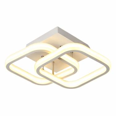 Imagem de Luminária Plafon LED 22W Moderno Branco Quente - Design Sofisticado para sua Casa