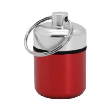 Imagem de Caixa De Pílulas De Alumínio À Prova d'Água Com Chaveiro, Armazenament