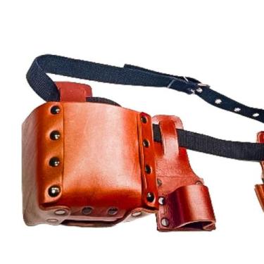 Imagem de Cinto Para Carpinteiro Em Couro Curtido em Cromo - Real Acessórios, Pr