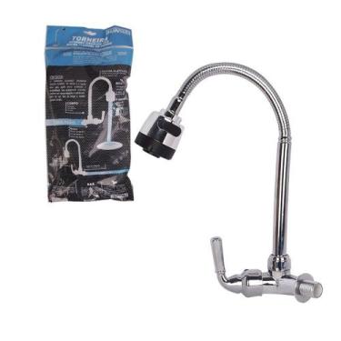 Imagem de Torneira Gourmet Flexível de Parede com Ducha - Inox - STARTOOLS