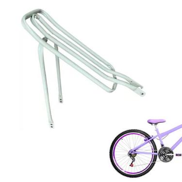Imagem de Bagageiro Garupa Bike Aro 26 Tubo Grosso Articulado Branco - DNZ