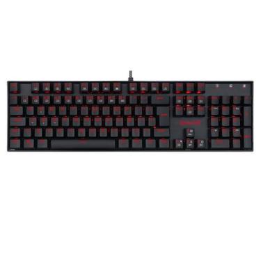 Imagem de Teclado Mecânico Gamer Redragon Mitra Led Vermelho Switch Marrom Full 