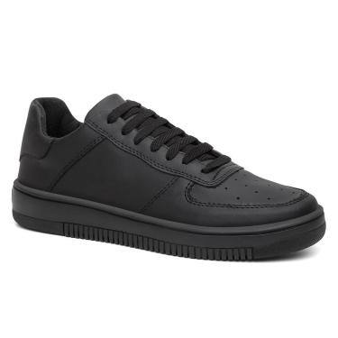 Imagem de Tenis Masculino Preto Caminhada Casual Sola Costurada Cor:;Tamanho:38;Genero:Unissex-Un...