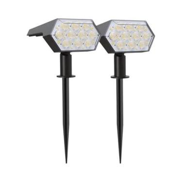 Imagem de Holofote Solar Branco Quente Para Exterior IP65 À Prova d'Água Com 92 