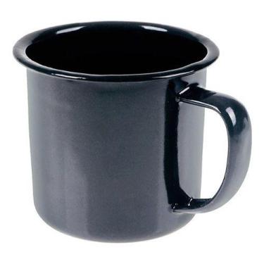 Imagem de Caneca Esmaltada Retro 80ml Vintage Preta - Kadê
