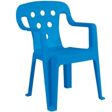 Imagem de Cadeira Infantil de Plástico Mor, Azul