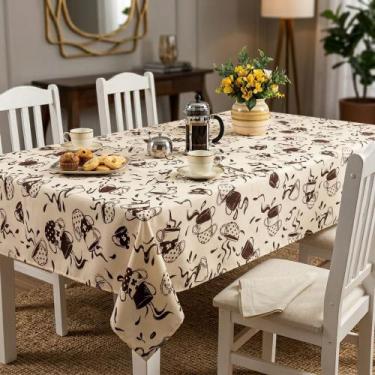 Imagem de Toalha de Mesa Retangular Oxford 2,20x1,40 Poliéster Estampada Lavável