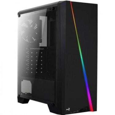 Imagem de Gabinete Gamer Aerocool Cylon Preto Rgb Lateral Acrílico - PCYES