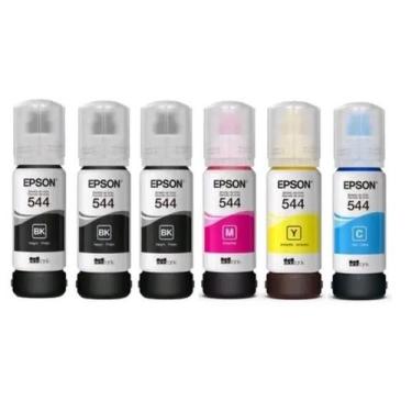Imagem de KIT 6 REFIL T524 Sendo 3 BLACK, 1 CYAN, 1 YELLON, 1 MAGENTA PARA L6190