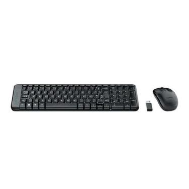 Imagem de Kit Teclado e Mouse Sem Fio Logitech MK220 Preto