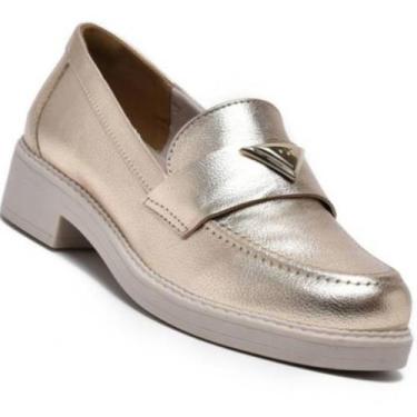 Imagem de Sapato Loafer Via Marte 23-16903 Feminino, Dourado, 37