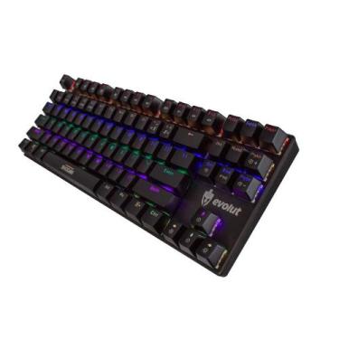 Imagem de Teclado Gamer Mecânico Evolut Shodan EG-203RG Red Switch Outemu RGB