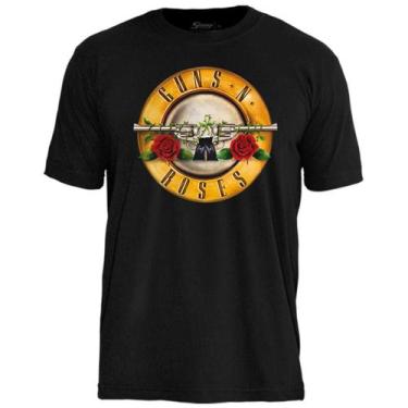 Imagem de Camiseta Guns N Roses Bullet Logo Cor:PretoTamanho:M - Stamp Rockwear,
