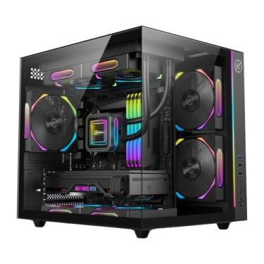 Imagem de Gabinete Gamer Kalkan Midgard, Mini Tower, RGB, Micro-ATX, Frontal e L