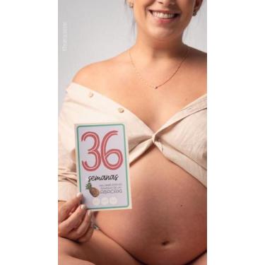 Imagem de Placa Para Registro da Gravidez Grávida Papilloo