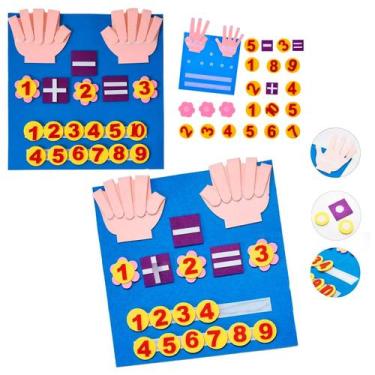 Imagem de Brinquedo Educativo De Feltro Tabuleiro Matemático Infantil - MATHEMAT