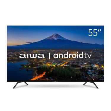 Imagem de Smart TV AIWA 55” Android 4K Borda Ultrafina Dolby Vision&Atmos AWS-TV-55-BL-01-A
