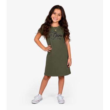 Imagem de Vestido Menina Infantil em Molecotton Select Verde