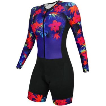 Imagem de Macaquinho Manga Longa Feminino Sportxtreme Comfort California, M, Ros