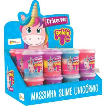 Imagem de Slime Gelelé Pote Unicórnio Cores Perolizadas Tons Pastéis 152g Doce Brinquedo