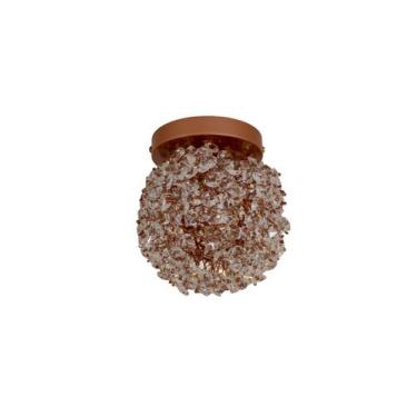 Imagem de Lustre Plafon Iris Cristal Dente de Leão Ninho Rose - ILUMINAMUNDO