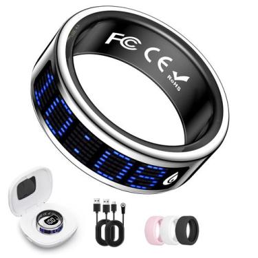Imagem de Anel inteligente wepmous Fitness Health Tracker IP68 prateado