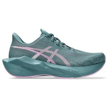 Imagem de Tênis Asics Novablast 6 Feminino, 37, Verde, Rosa