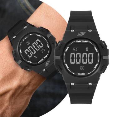 Imagem de Relógio Masculino Digital Preto com Pulseira de Silicone à Prova D Águ