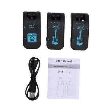 Imagem de Sistema De Guitarra Sem Fio Recarregável 2.4G Transmissor E Receptor T