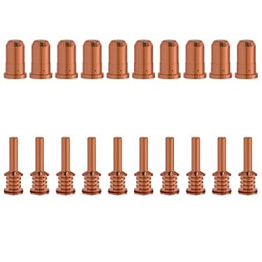Imagem de KEMAO 10 pçs 420134 bocal de corte plasma 10 pçs 420132 pontas de eletrodo adequadas para PMX 30 ar de corte plasma MX consumível