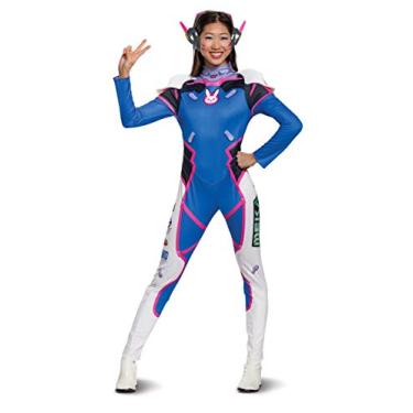 Imagem de Fantasia feminina D.Va Deluxe de Overwatch, Azul, M (8-10)