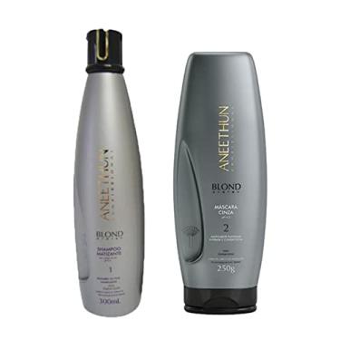 Imagem de Kit Aneethun Blond Matizante Shampoo 300ml e Máscara Cinza 250gr