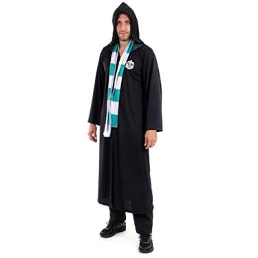 Imagem de Fantasia Draco Malfoy Adulto - 45353 P Sulamericana Fantasias Preto/Verde P 38/40