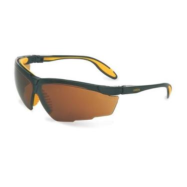 Imagem de UVEX by Honeywell 763-S3521 Genesis X2 Safety Eyewear, Black and Yellow Frame, Espresso Lens, Ultra-dura Anti-Scratch Coating (Pack of 10)