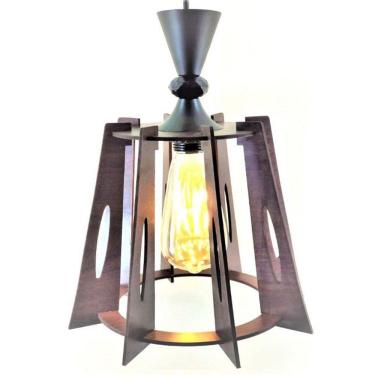 Imagem de Lustre Pendente Basílica em Madeira MDF