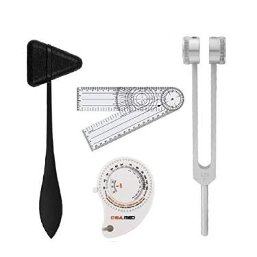 Imagem de Kit Fisioterapia Martelo Goniometro Diapasão Trena (TAYLOR-PRETO)