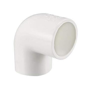 Imagem de uxcell Conector de acoplamento de cotovelo com cachimbo de PVC de 25 mm, 90 graus, 2 peças